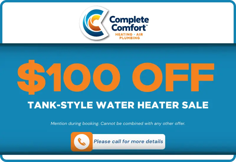 $100 off water heater sale