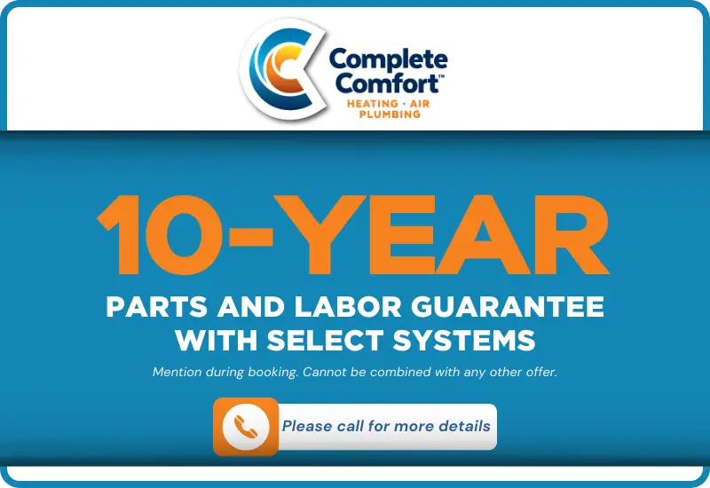 10-year parts and labor offer