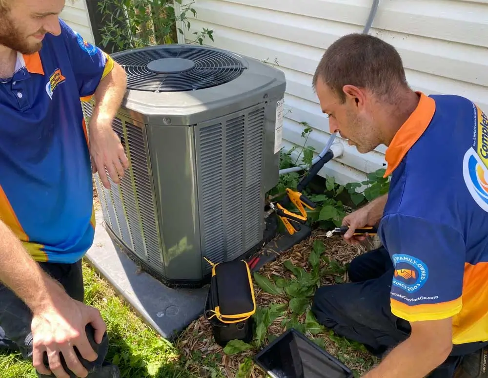 Professional technician on site