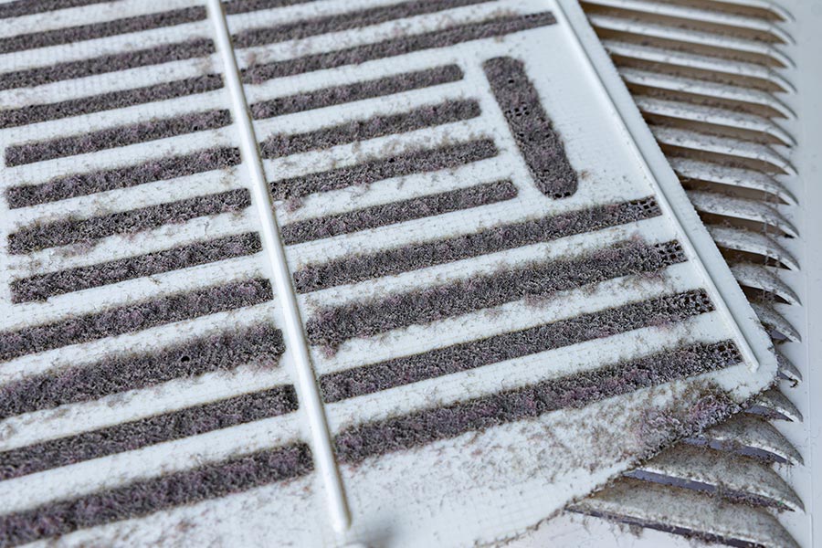 Air duct cleaning needed for filter