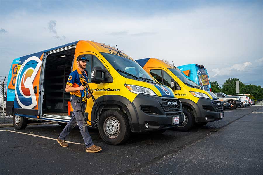 Complete Comfort Service Vans Parked