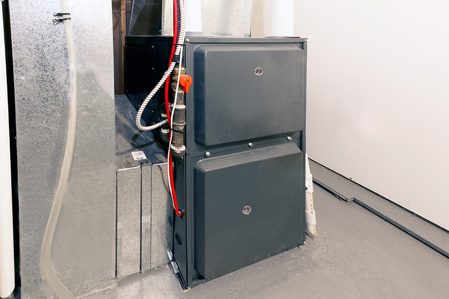 Closed HVAC furnace unit