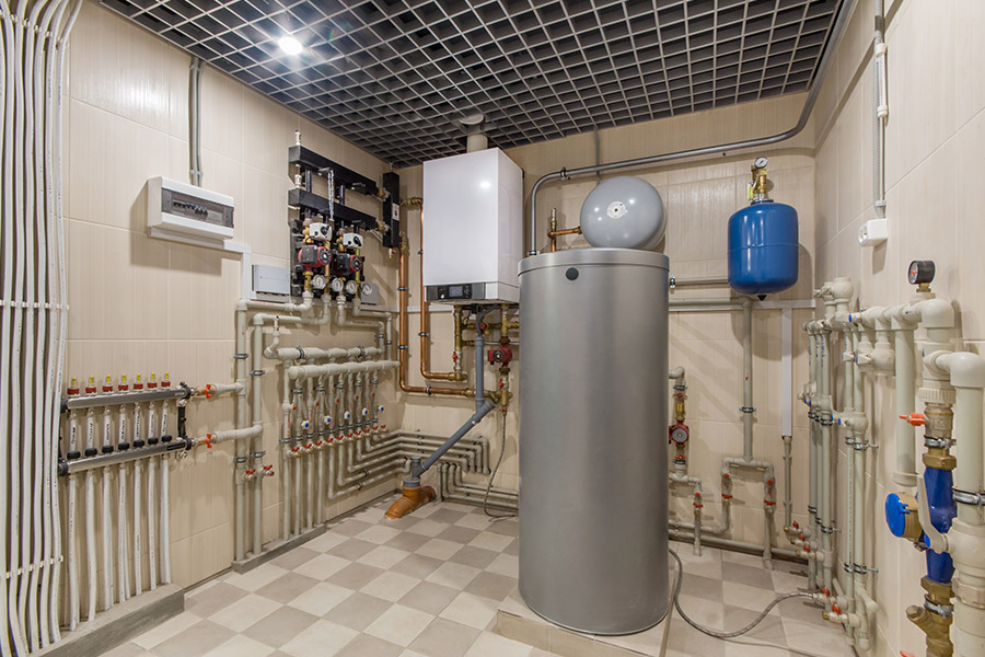 Residential boiler and plumbing system