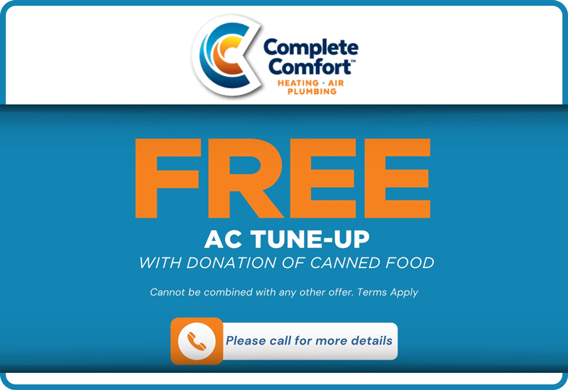 Free AC tune-up with donation of canned food