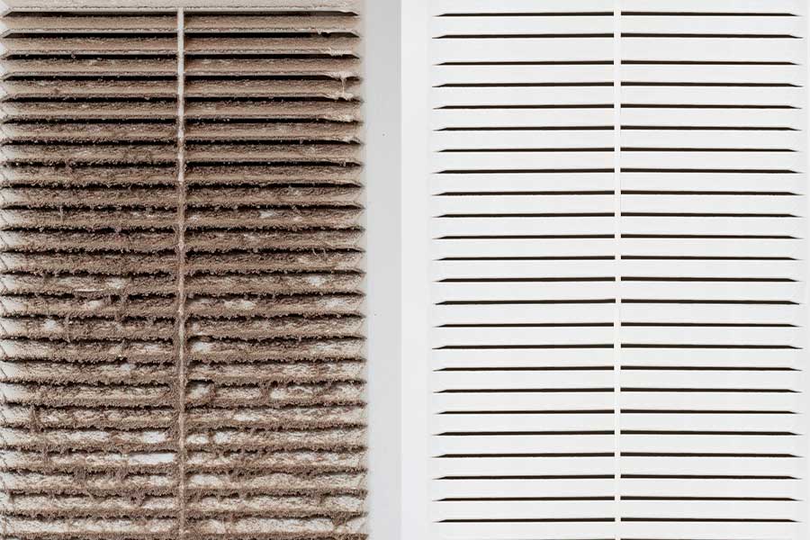 Air duct sealing for cleaner air